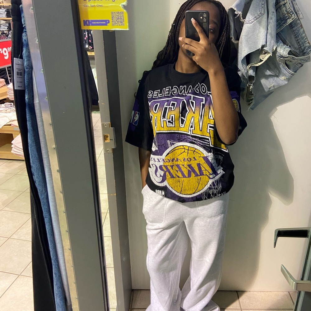 NBA Black and Yellow Lakers Short Sleeve Tee